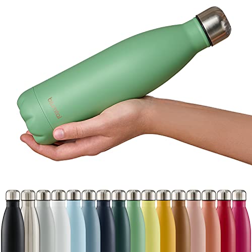 Blumtal Trinkflasche 1000 ml Edelstahl - auslaufsichere Isolierflasche - BPA-freie Trinkflasche kalt & warm - doppelwandige Insulated Bottle - rostbeständige Isolierflasche Summer Green - Grün