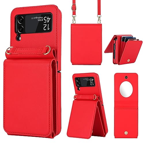 Étui portefeuille pour Samsung Z Flip 3 en cuir synthétique de qualité supérieure durable