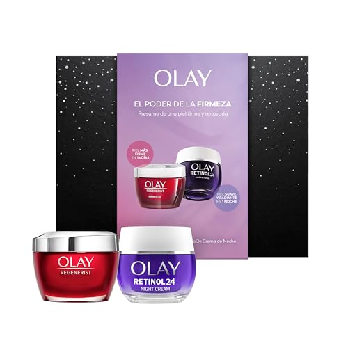 PACK ESPECIAL: Olay Regenerist Crema Facial De Día, 50ml Y Olay Retinol24 Crema Hidratante De Noche, Sin Fragancia, 50ml. Para Una Piel Más Firme