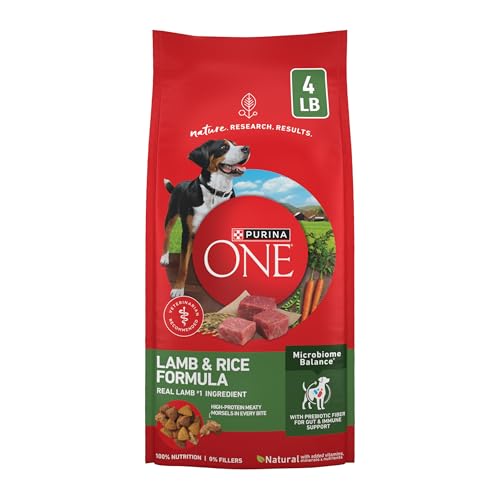 Image of Purina ONE Dry Dog Food Lamb and Rice Formula - (Pack of 4) 4 lb. Bags