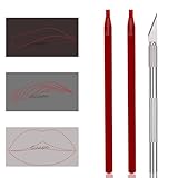 2pcs Waterproof Pre-Draw Mapping Pencils – Peel-Off Hard Core Eyebrow Pencils for Permanent Makeup, Microblading & Brow Shaping