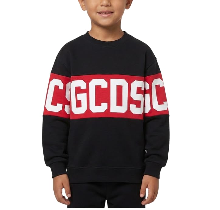 Felpa Girocollo con Banda Logo di GCDS