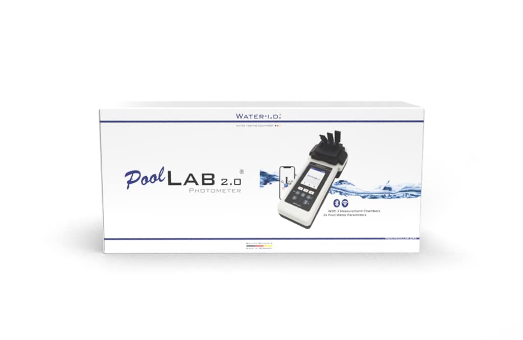 PoolLab 2.0 con 70 compresse di prova e "EXTRA CUvette" Special Edition per MediMuc – 24 parametri – App, software