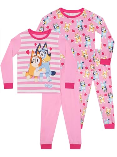 Bluey Pijama Niña | Pijama Niñas| Pijamas Niña Invierno | Rosa 6-7 Años