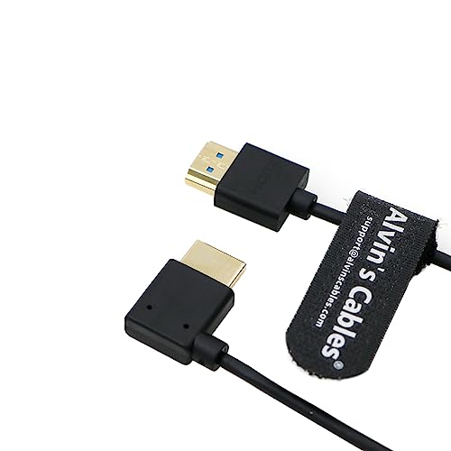 Alvin's Cables 8K 2.1 HDMI Cable High Speed for Atomos Ninja V Monitor Straight to Left Angle HDMI Cord for Z CAM E2, Sony FS5 - Image 2