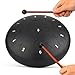 Steel Tongue Drum - 12-Inch 13-Notes Tongue Drum, C Major Outdoor Rain Drum With Tote Bag, Music Book, and Hand-Held Drumsticks (Black)