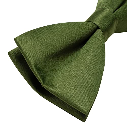 Image of YourTies Bow Ties for Men Pretied Bowties Solid Color Satin Bow Tie Formal Business Tuxedo Wedding Party Prom