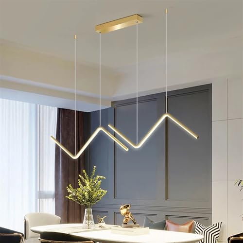 Lampe suspendue or SAGESWA d'exception de 95cm pour intérieur raffiné