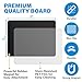 Magnetic Black Dry Erase Board for Fridge (17 x 11 inch), Stain-Resistant w/ 3 Magnetic, Fine-Tip Neon Chalk Markers & Eraser by Yes4Quality