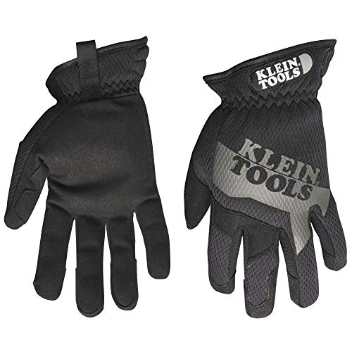 Journeyman Utility Gloves, Large Klein Tools 40206, Black/Gray #TOP9