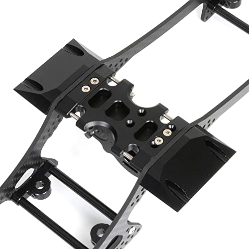 Metal Transmission Gearbox Carbon Fiber Frame Rails For 1/10 Rc Crawler Lcg Chassis Axial Scx10 Ii 90046 90047 86100 Upgrade (Frame Kit Pro) #TOP1