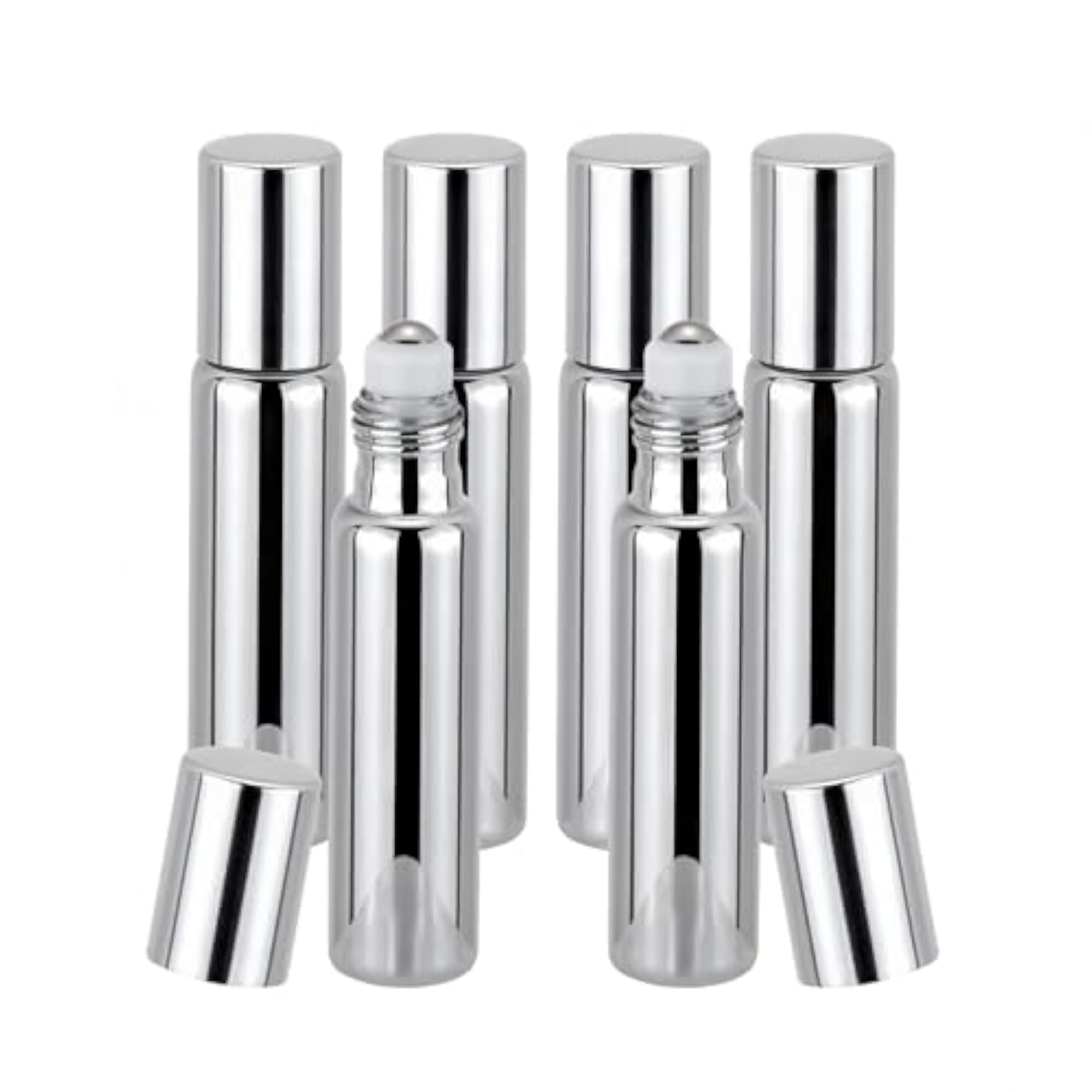 6Pcs Glass Roller Bottles, 10ml UV Coated with Stainless Steel Ball