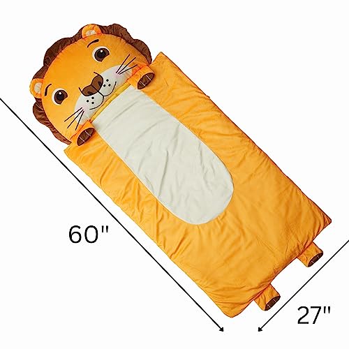 Image of Kid's Nap Buddies Character Preschool Nap Mat, Toddler Sleeping Bag with Pillow for Daycare, Ages 3+