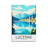 Luzern Schweiz Vintage-Reiseposter, Wandkunst, Rollen, 