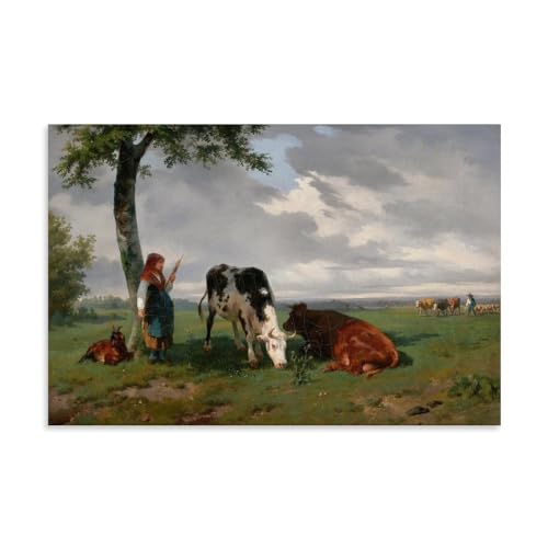 Scène pastorale Rosa Bonheur impression grand format pour décorer un salon chaleureux