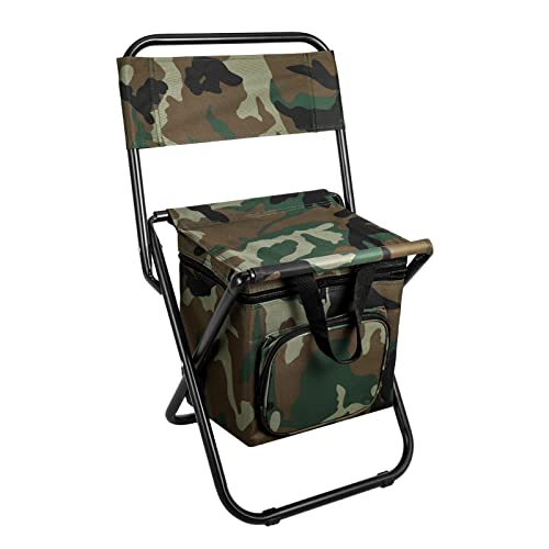 Kaboer Backpack Cooler Chair Fishing Chair,Portable Backpack Backrest Chair With Cooler Bag Compact Fishing Stool Foldable Camping Chair For Picnic,Fishing,Traveling(Camouflage) #TOP13