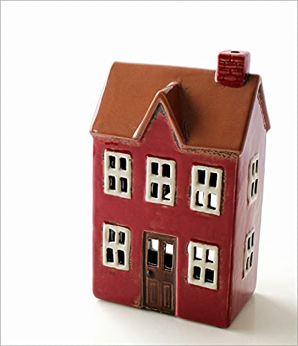 キャンドルホルダー 陶器 おしゃれ かわいい オブジェ おうち 家 キャンドルハウス 置物 陶器のメルヘンハウス K [2]