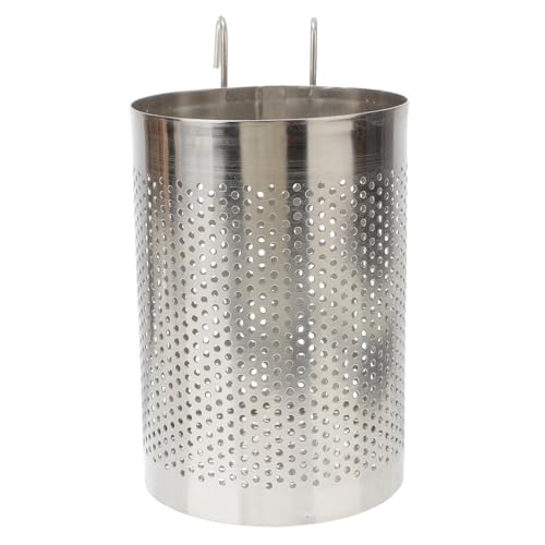 BAZEITFLOW Porta Utensilios de Cocina de Acero Inoxidable Drenaje y Almacenamiento, Diseño Simple y Espacioso para Escurrir Platos y Cubiertos