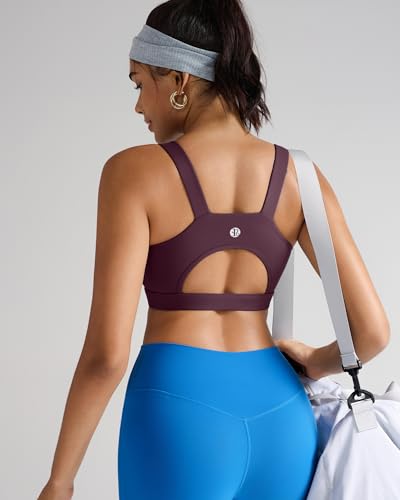 Image of RUNNING GIRL High Impact Sports Bras for Women,Racerback Running Bra Workout Crop Tank Tops Longline Sports Bra Push up