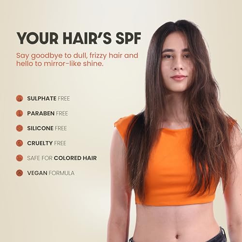 Image of Tash Hair Heat Protectant Spray for Hair- 100 ML | No Sulphates & Paraben | With Grapeseed, Castor & Argan Oil, Aloe Vera, Brahmi, Bhringraj | Upto 230C Heat Protection Spray for Men & Women- HeatBlock