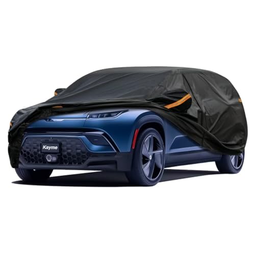 Kayme SUV Car Cover Fit for Fisker Ocean (2025-2025) Automobiles All Weather Waterproof, Outdoor Cover Sun Rain Protection, with Lock and Zipper Door.