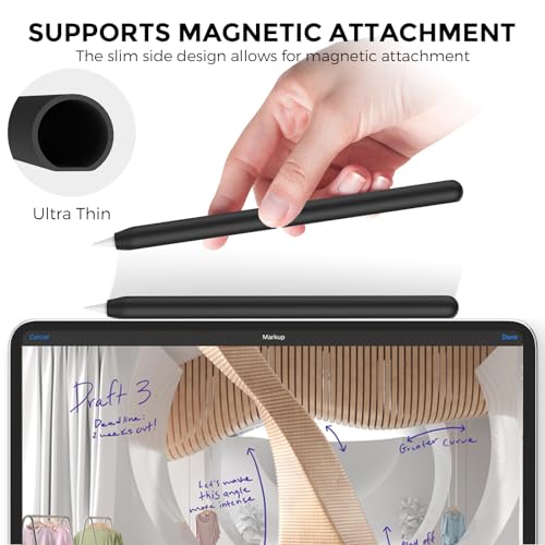 AhaStyle 2 Pack Apple Pencil (USB-C) Case 2023 Silicone Cover - image 3