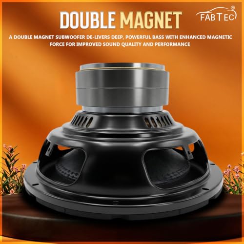 Image of FABTEC 10 Inch Heavy Bass Subwoofer Speaker | Double Ferrite Magnet | 350W RMS / 1400W Peak | 4 Ohm, 90dB Sensitivity | Car Music System, Home Theater & DIY Audio Projects