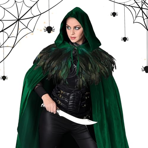Cape à capuche Halloween pour incarner une sorcière médiévale lors de vos soirées cosplay