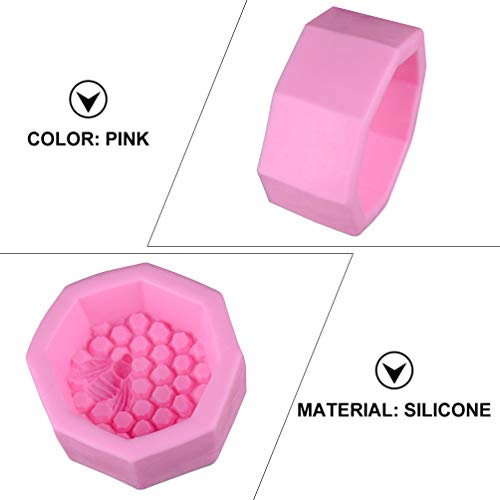 HEMOTON Moldes de sabonete em forma de favo de mel de abelha, moldes hexagonais de silicone em forma