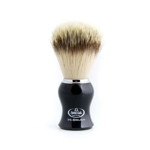 Omega Hi Brush Synthetic Shaving Brush - Classic Handle (Black)