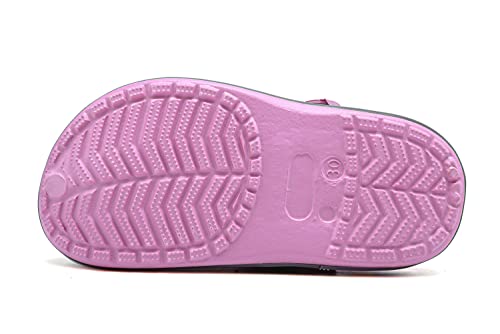 Xpkws Kids Clogs Boys Girls Garden Shoes Unisex-Child Cartoon Slide Sandals With Pivoting Heel Straps (Light Pink, 11.5 Little Kid / 29) #TOP3