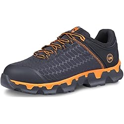 Zapatos De Seguridad Timberland Hombre Timberland Pro Hombres Aleación Seguridad Dedos Eléctricos Peligro Powertrain Sport AL, Black Synthetic Orange, 41 EU