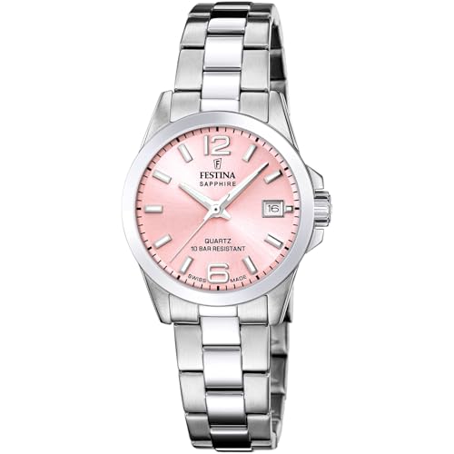 Festina Orologio Donna F20049/3 Swiss Made Acero Clasico Cassa Di Acciaio Inossidabile 316L Grigio Cinturino In Acciaio Inossidabile 316L Grigio - 3