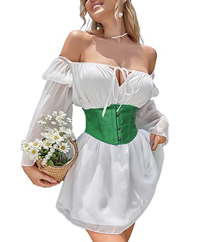 Image of Alivila.Y Fashion Womens Sexy Satin Vintage Underbust Waist Training Corset Bustier