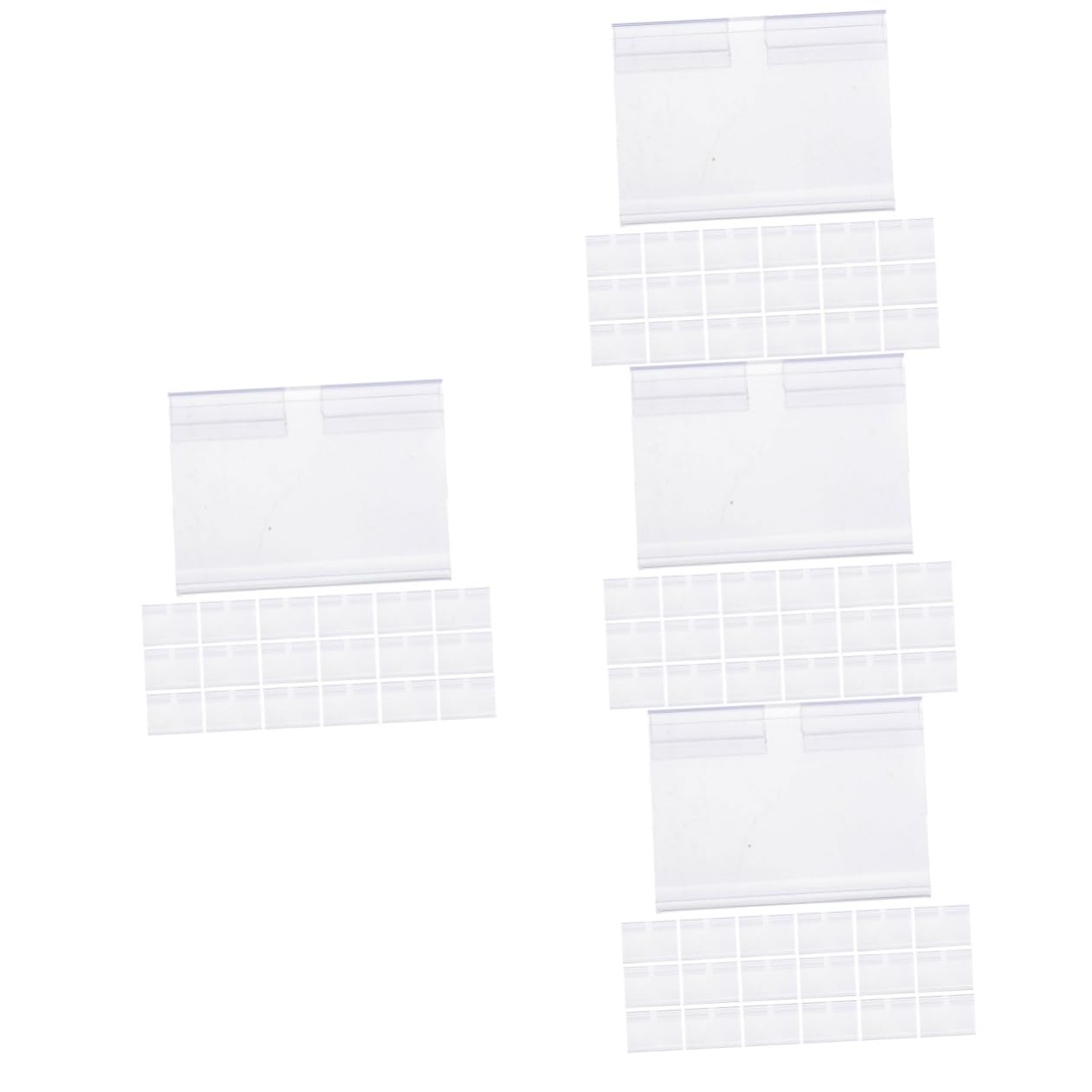 Angoily 4 Set Supporti Per Etichette Prezzi Espositori Per Negozio E Facili Utilizzare E Resistenti Ottimi Per Scaffali E Contenitori Stoccaggio 50 Pezzi*4
