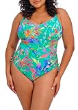 Elomi Damen Toyama Tides Non Wired Swimsuit Badeanzug, Jade, 40F