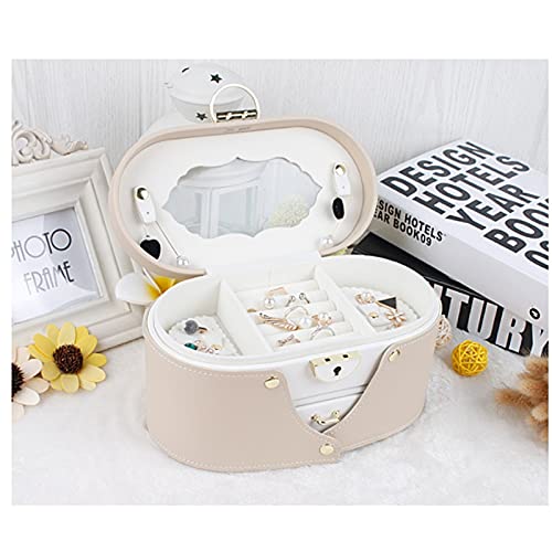 Boîte à bijoux en velours double couche écrin de luxe pour rangement