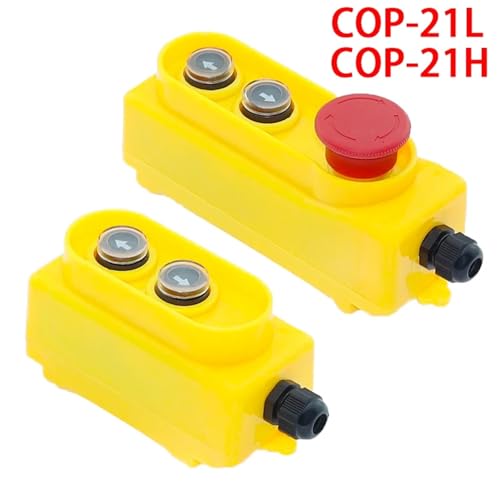 Interruptor de parada de emergencia COP-21H con boton de elevacion de 2.2 kW 250V 3