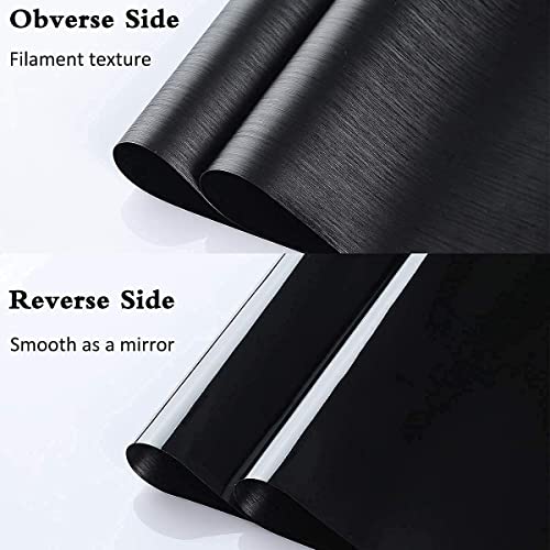 Static Cling Total Blackout Window Film Privacy: 100% Light Blocking Window Privacy Film Window Tinting Film For Home Sun Blocking Window Tint Window Heat Blocker Window Cover #TOP6