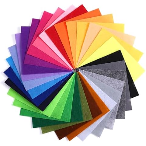 Naler 30pcs Assorted Colour Felt Sheets Cover