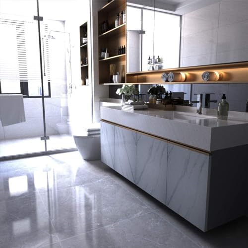Image of Large White Marble Wallpaper Peel Stick Countertops Granite Conatact Paper