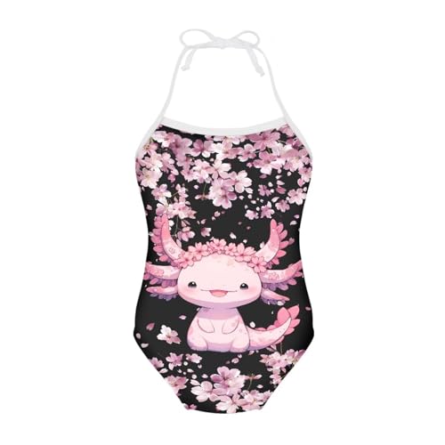 Image of Girls One Piece Swimsuit Summer Quick Dry Beach Sport Bathing Suit Halter Strap 1-10 Little Kids Toddler Swimwear