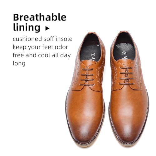 Men's Oxford Formal Dress Shoes Comfortable Classic Business Lace Up Derby Plain Toe3
