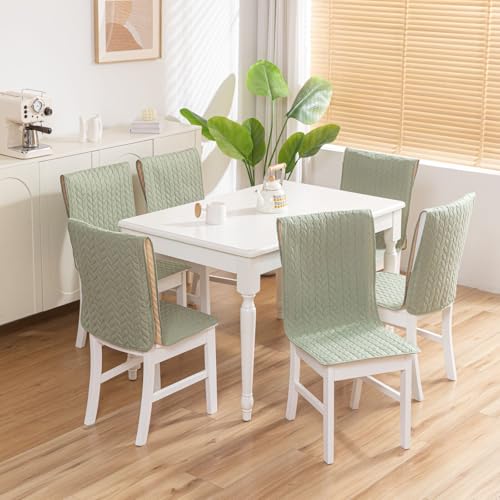Image of HOMETHREADS Comfortable Chair Mat with Non-Slip Back - Universal Fit for Kitchen & Dining Chairs - Chair Protector Pad Clean-Cushioned & Stylish Design | (Mint Green, Pack of 1)