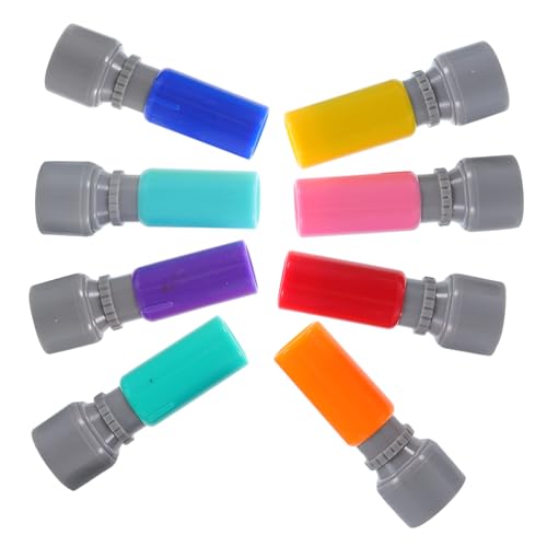 Sewroro 8 Piezas Sellos Infantiles DIY con Almohadilla Sensible la Luz Sellos de Plástico Actividades el Aula la Creatividad Imaginación