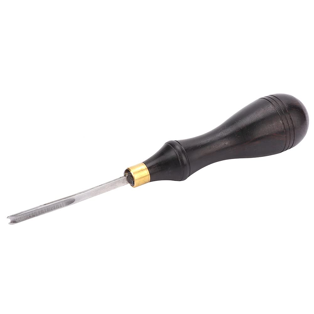 Set Smussatore Per Bordi Pelle | 5 Teste 0.6-2.25mm | Manico Legno | Utensile Fai Da Te Cuoio
