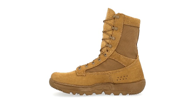 ROCKY Lightweight Commercial Military Boot, Coyote Brown, 4 Wide