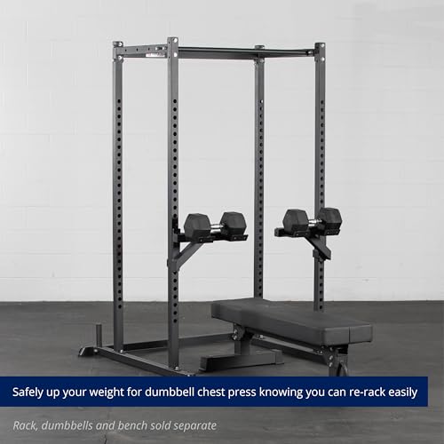 Titan Fitness T-2 Series Dumbbell Weight Bar Holders, 440 LB Capacity, J-Hook Style Mounting, Rack Mounted Weight Holders with Nylon Rubber Pad Liners