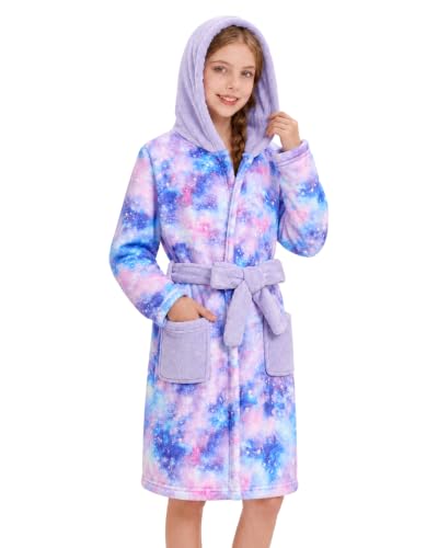 JiAmy Girls Hooded Fleece Robe (Various) - image 1