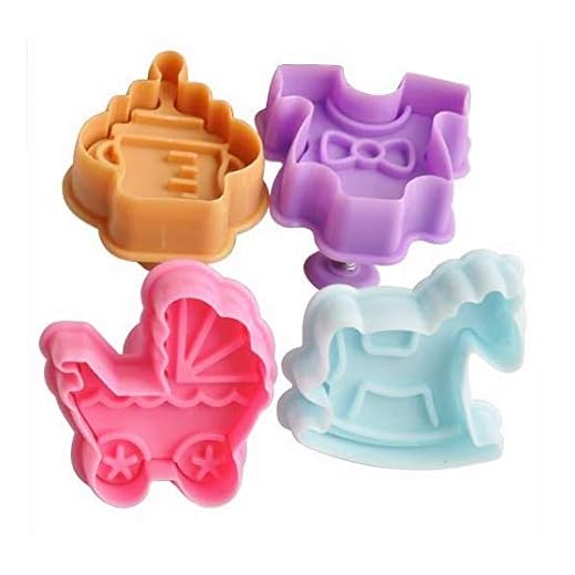 1 Set – 4 Piezas. Cutters bebé de Juguete Cortadores Galletas fürmen F. mazapán Fondant Tartas Decoración para Tartas Pasteles Hornear diarias Objetos [Kitchen]